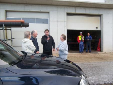 Lady who owns the farm,   helped one of the airmen who was injured and hung up in a tree in his chute.